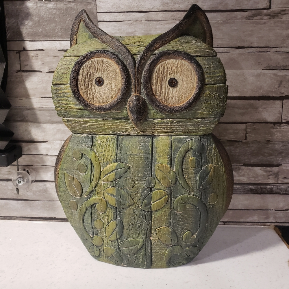 SF Bay Local Artist | Wooden Hand-carved Owl | 8" - Picture 1 of 8